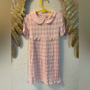 Vintage Baby dress gingham plaid pink size 3T
